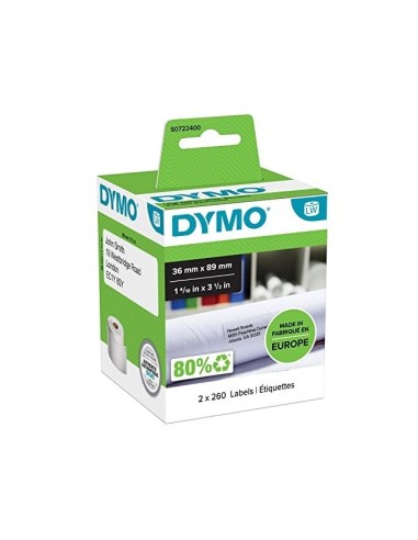 ETIQUETA ADH. DYMO 99012 89X36MM 260UD. IMP400 PAPEL