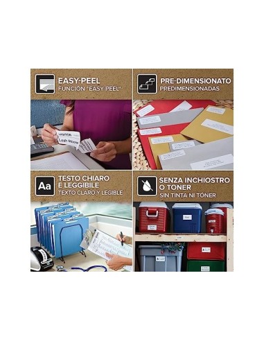 ETIQUETA ADH. DYMO 99012 89X36MM 260UD. IMP400 PAPEL