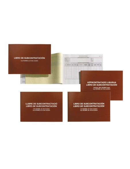 LIBRO SUBCONTRATACION GALLEGO MIQUELRIUS FL.APAISAD JUEGO 10 H.AUTOCO