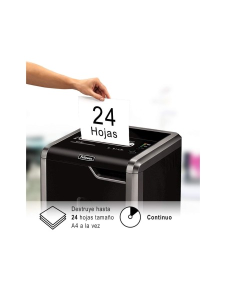 DESTRUCTORA DOC.FELLOWES 225Ci CAP.CORTE 20 H DESTRUYE GRAPAS CLIPS C