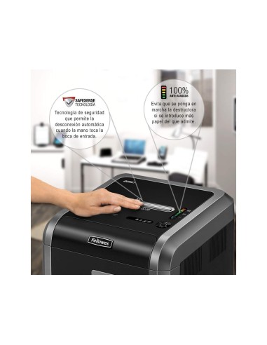 DESTRUCTORA DOC.FELLOWES 225Ci CAP.CORTE 20 H DESTRUYE GRAPAS CLIPS C