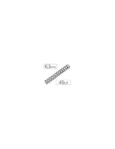 ESPIRAL WIRE 3:1 6,3 MM N.4 NEGRO CAP.45 H.CAJA 100 UDS.