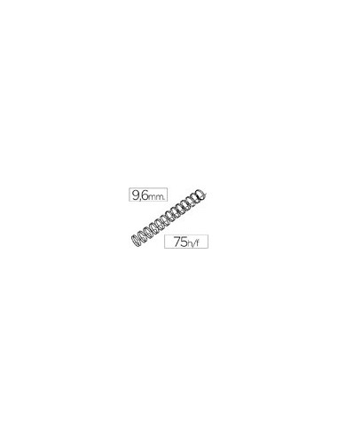 ESPIRAL WIRE 3:1 9,6 MM N.6 NEGRO CAP.75 H.CAJA 100 UDS.