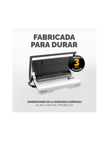 ENCUADERNADORA CANUTILLO FELLOWES STAR. PERFORA 12 HOJAS A4 150 HOJAS