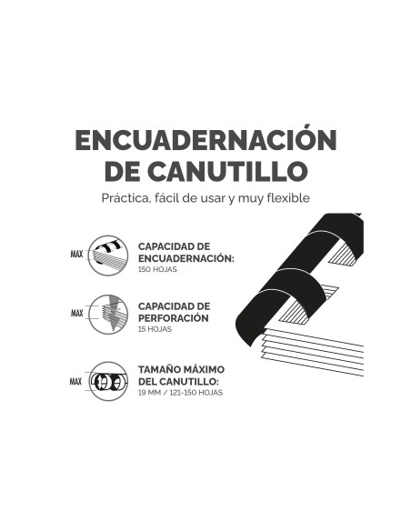 ENCUADERNADORA CANUTILLO FELLOWES STAR. PERFORA 12 HOJAS A4 150 HOJAS