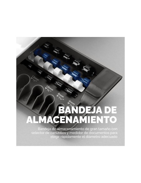 ENCUADERNADORA CANUTILLO FELLOWES STAR. PERFORA 12 HOJAS A4 150 HOJAS