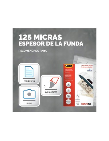 BOLSA DE PLASTIFICAR FELLOWES BRILLO DIN A4 80 MICRAS PACK 25