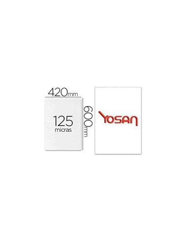 BOLSA PLASTIFICAR YOSAN BRILLO 420 X 600MM 125 MC DIN A2 CAJA 100UD
