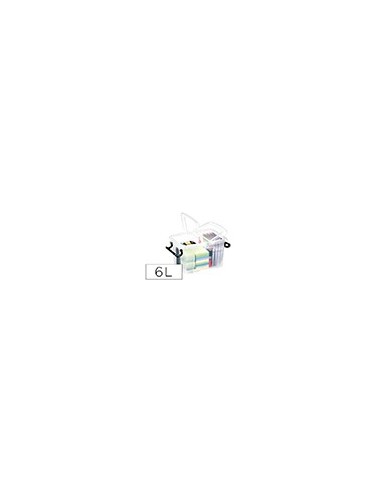 CONTENEDOR PLASTICO CEP 6L.305X224X182 MM TPTE.C/TAPA CIERRE HERM.