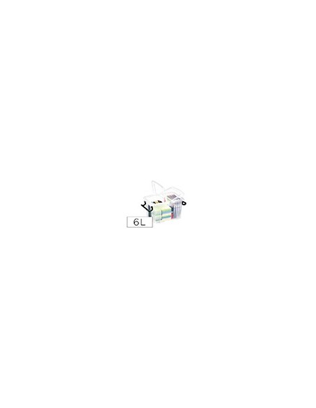 CONTENEDOR PLASTICO CEP 6L.305X224X182 MM TPTE.C/TAPA CIERRE HERM.