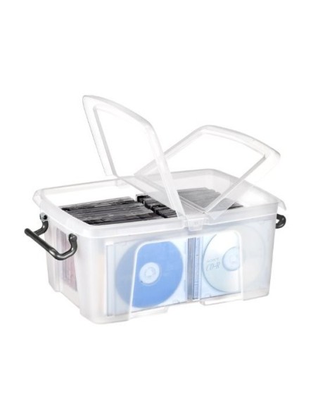 CONTENEDOR PLASTICO CEP 12L.405X295X183 MM TPTE.C/TAPA CIERRE HERM.