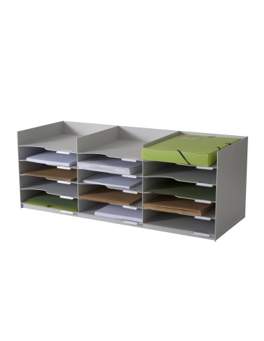 ARCH.FAST BLOQUES SOBREPONIBLES GRIS 15 CASILLAS DIN A4