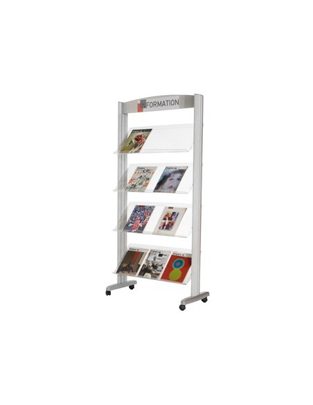 EXPOSITOR FAST SUELO METALICO BALDAS TPTE.S 4 ESTANTES
