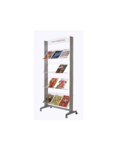 EXPOSITOR FAST SUELO METALICO BALDAS TPTE.S 4 ESTANTES
