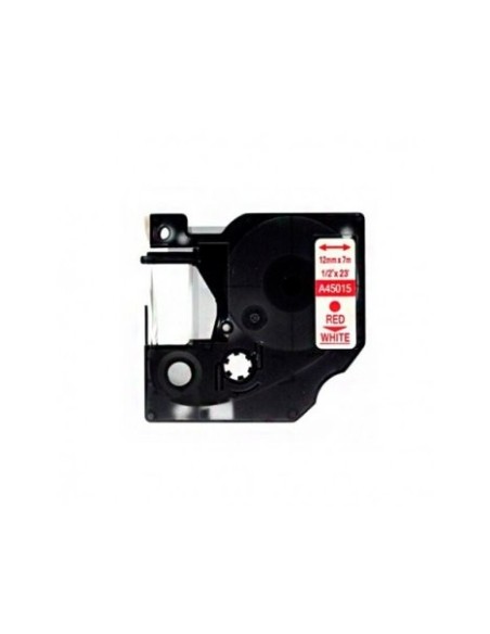 CINTA DYMO 45015 12MMX7MT RJ./BL.  D1
