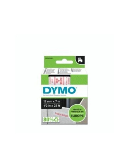 CINTA DYMO 45015 12MMX7MT RJ./BL.  D1