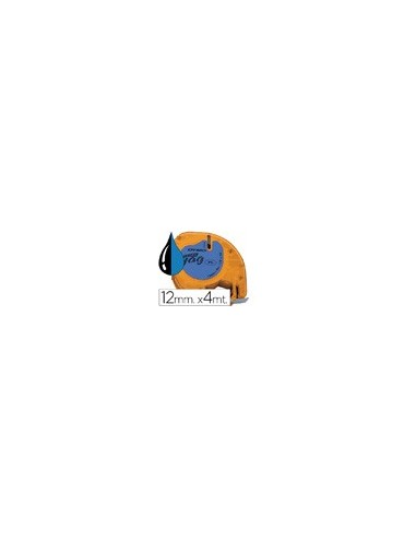 CINTA DYMO 91205 12MMX4MT NG./AZ. D1