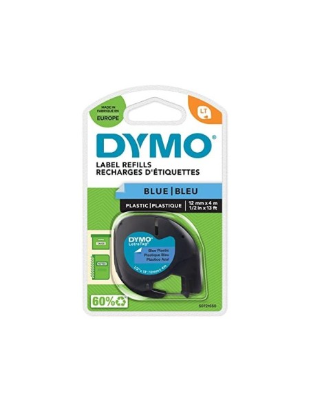 CINTA DYMO 91205 12MMX4MT NG./AZ. D1