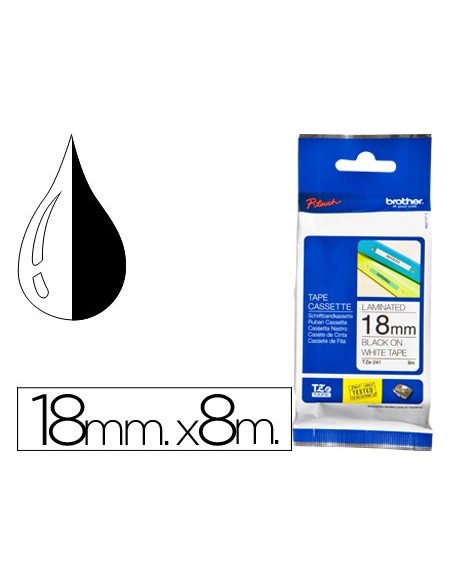 TZE-241 CINTA BROTHER NG./BL.18MMX8MT.