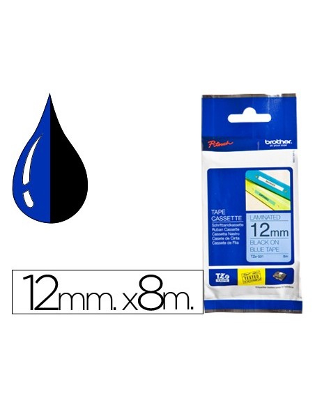 TZE-531 CINTA BROTHER AZ./NG. 12MMX8MT.