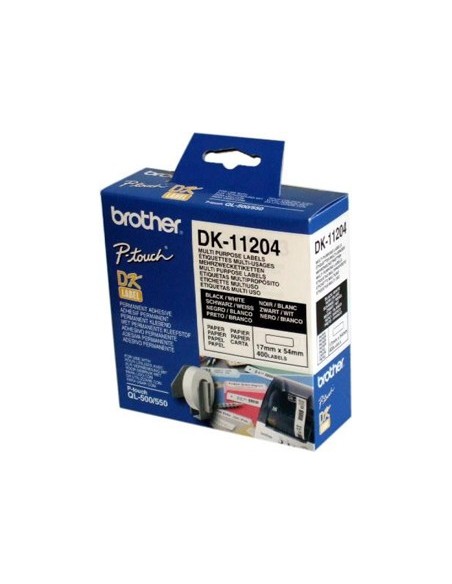 DK-11204 ETIQUETAS BROTHER BL. 17X54MM 400 UDS.