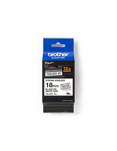 TZ-S241 CINTA BROTHER BL./NG. 18MMX8MT.SUPERADH.