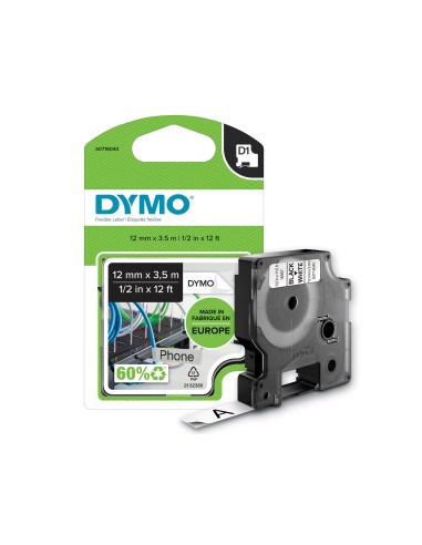 CINTA DYMO 12MMX3.5MT NYLON NG./BL. D1 S0718040