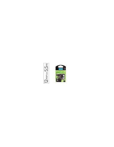 CINTA DYMO 16959 12MMX5.5MT POLIESTER NG./BL. D1