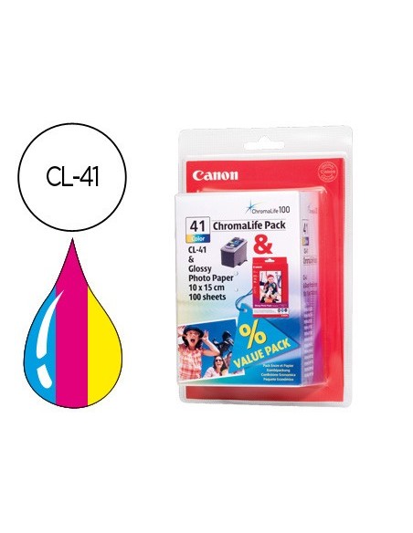 0617B001 CARTUCHO CANON CL-41 TRICOLOR 308 PG.