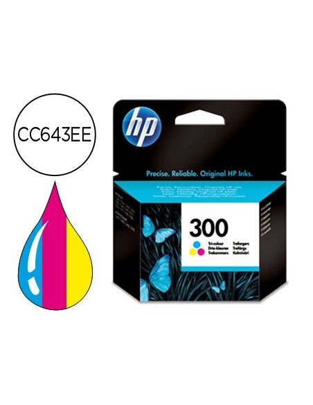 CC643EE CARTUCHO HP Nº 300 TRICOLOR 165 PG.