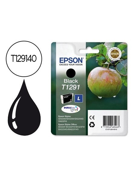 C13T12914012 CARTUCHO EPSON SX420W/425W T1291 NG. 380 PG.