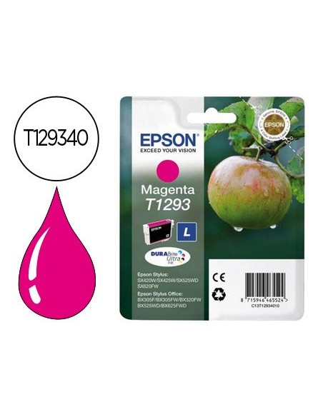 C13T12934012 CARTUCHO EPSON SX420W/425W T1293 MAG. 370 PG.