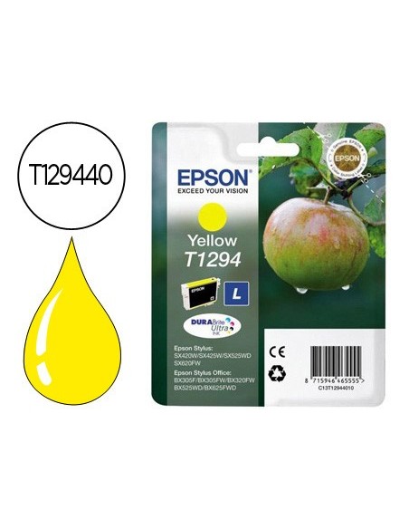 C13T12944012 CARTUCHO EPSON SX420W/425W T1294 AM. 370 PG.