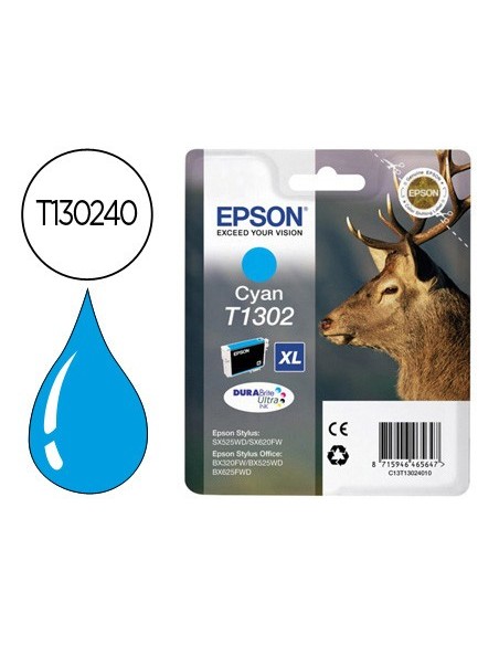 C13T13024012 CARTUCHO EPSON BX320FW T1302 XL CIAN 755 PG.