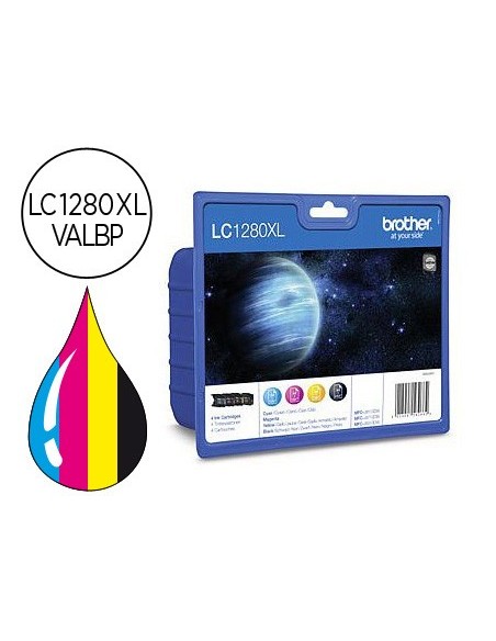 LC-1280XLVALBP CARTUCHO BROTHER RAINBOW PK. 2400 PG