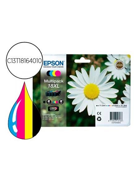 C13T18164010 CARTUCHO EPSON MULTIPACK T1816 NG.AM/CY/MAG 470PG.