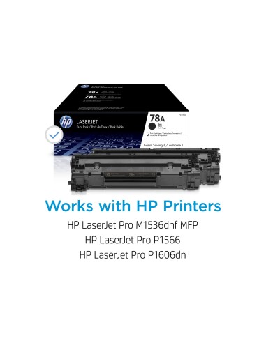 CE278AD TONER HP Nº 78A NG. PK 2 UD. 2100 PG.