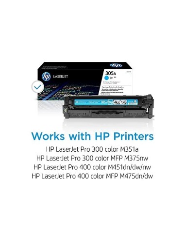 CE411A TONER HP Nº 305A CIAN 2600 PG.