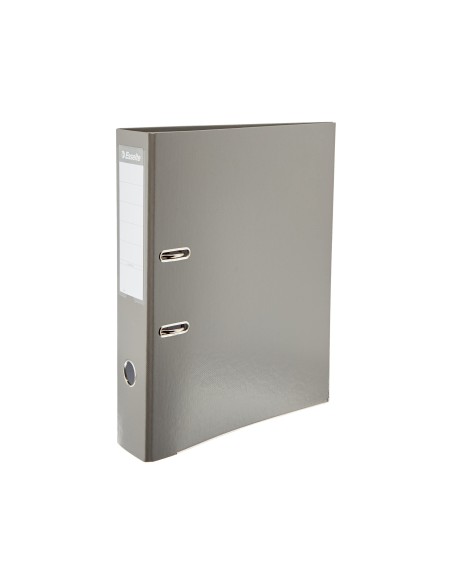 ARCHIVADOR PALANCA ESSELTE FL CARTON FORRADO PVC RADO LOMO 75MM GRIS