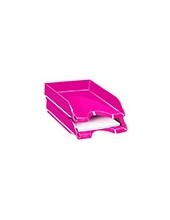 BANDEJA SOBREMESA CEP PLASTICO ROSA 257X348X66 MM 2