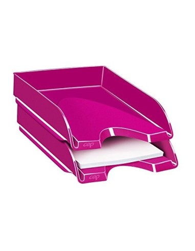 BANDEJA SOBREMESA CEP PLASTICO ROSA 257X348X66 MM