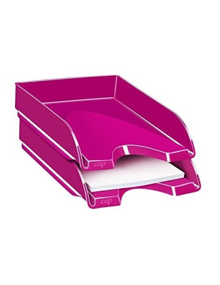 BANDEJA SOBREMESA CEP PLASTICO ROSA 257X348X66 MM