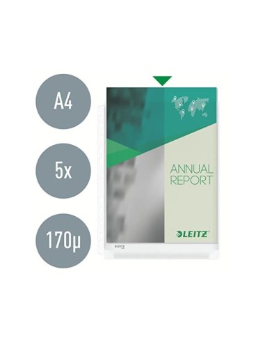 FUNDA MULTITAL.ESSELTE C/FUELLE DIN A4 PVC 170 MC PACK 5**52703