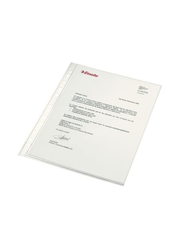 FUNDA MULTITALADRO ESSELTE A4 PP 80 MC 11 TALADR CRISTAL 100UD**71836