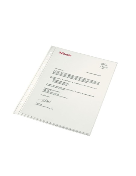 FUNDA MULTITALADRO ESSELTE A4 PP 80 MC 11 TALADR CRISTAL 100UD**71836