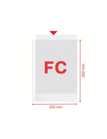 FUNDA MULTITALADRO ESSELTE FOLIO 60 MC POL. P.NARANJA PACK 100**75479