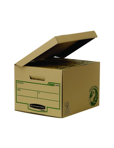 CAJON FELLOWES CARTON RECICLADO 4 CAJAS ARCHIVO 80MM