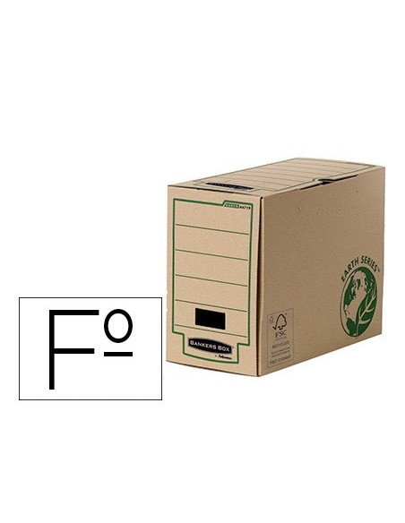 CAJA ARCHIVO DEFI. FELLOW. FOLIO CARTON RECICLADO LOMO 150 MM**499198