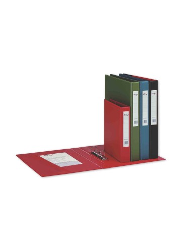 CARPETA 2 A 25 MM PLASTICO PARDO FL.NEGRO