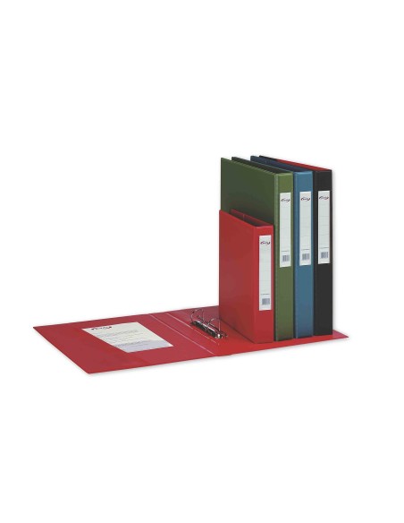 CARPETA 2 A 25 MM PLASTICO PARDO FL.NEGRO